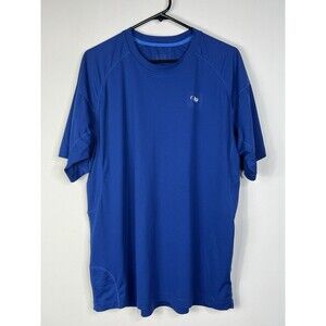 Outdoor Research Shirt Mens Large Blue Short Sleeve Hiking Performance Athletic